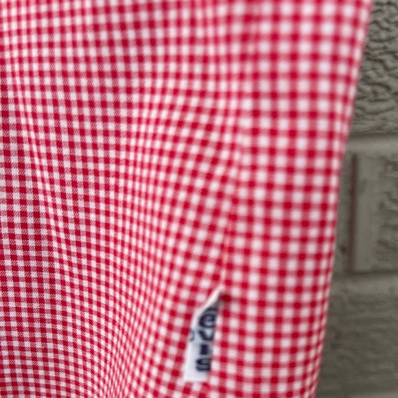 Vintage 70s Levi Strauss & Co Red/White Checkered Cowboy Style Button Down - Picture 5 of 6